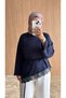 Women's Lace Tunic - Navy Blue