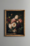 Colorful Flower Bouquet in a Patterned Vase - Vintage Patterned Painting - Fine Model