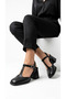 Kowwe black leather high heeled shoes - 2