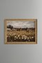 Horses Grazing on a Meadow with Daisies - Vintage Patterned Painting - Fine Model