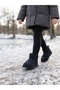 Daily School Nursery Girls Boys Baby Kids Suede Look Velcro Inside Wool Warm Winter Mini Boots - 3