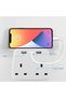 محول طاقة ULHYC متعدد المنافذ مع منفذين USB وشاحن حائط مزدوج بمنفذين - 5
