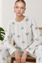 Night Ecru Women's Patterned Breathable Pajama Set 4690 - 3