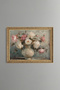 Pink and White Roses in a Ceramic Vase - Vintage Patterned Painting - Fine Model