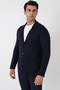 Comfort Fit Flexible Wool Buttoned Navy Blue Knitwear Jacket 05 - 4