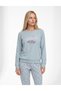 Women's Thermal Pajama Set with Donut Pattern in Water Green
