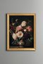 Colorful Flower Bouquet in a Patterned Vase - Vintage Patterned Painting - Fine Model