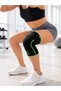 Black Green Sports Knee Brace Breathable Knitted with Adjustable Support Band - 5