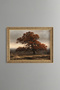 Red Leafed Tree in Autumn - Vintage Patterned Painting - Fine Model