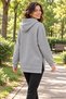 Casual Style Comfortable Piece - Women's Black Kangaroo Pocket Side Zipper Hooded Sweatshirt - 3
