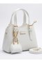 White Charmlı Adjustable Strap Mini Hand and Shoulder Bag - - 2