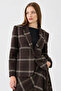 Plaid Blazer Jacket - Brown