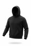 Unisex 3 Thread Black Basic Sweatshirt Hoodie - 2