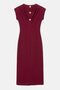 Draped Dress with Gold Button Detail - 7