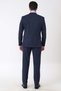 Slim Fit Mono Collar Double Slit Flexible Wool Navy Blue Suit Tk 947 - 7
