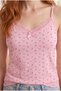 Women's Cotton Basic Tulip Patterned Lace Detailed Thin Strap V-Neck Undershirt - 3
