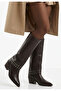 Noke Brown Leather Heeled Slip-On Boots - 2