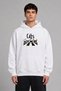 The Cats 1 Design Pre-Printed Oversize White Hooded Sweatshirt