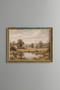 Calm Rural Scenery by the Pond - Vintage Patterned Painting - Fine Model