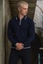 Men's Long Sleeve Polo Collar Navy Blue Sweater - 2