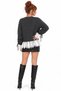 Anthracite Lace Detailed Gathered Sleeve Knitwear Cardigan - 6