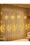 Crescent Star Curtain Led Light 2 Modes Warm White Decorative Lighting