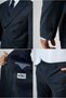 7 Drop Slim Fit Slim Fit Woolen Pointed Collar Double Breasted Suit - 3