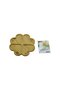 Round 4-compartment wooden bamboo serving tray - board 21 x 1.4cm - 2
