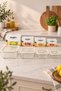 Set of 4 Glass Storage Containers, Cream Color, Leak-Proof Lids, Air Release Valves, 2620 ml + 1380 ml + 800 ml + 470 ml - 4