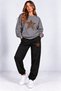 Women's Oversize Leopard Star Printed Tracksuit Set – Winter Sweatshirt & 2-Thread Seasonal Sweatpants