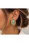 Colorful Stone Detailed Vintage Earrings - 2