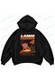 Lando Norris F1 Printed Black Oversize Boxy Sweatshirt