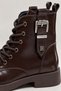 Gleam Metal Buckle Lace-Up and Zipper Casual Women's Boots - 6
