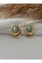 Colorful Stone Detailed Vintage Earrings - 3