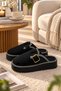 Mayra Women's Winter Casual Slippers with Buckle and Fur Inside - 5