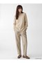 Alita City Lcw Modest Beige Knitwear Plain Oversize Women's Tunic with a Difference - 2