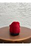 Women's Red Rabbit Fur Buckle Casual Ballerinas 1 cm Byndtav01 - 4