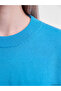 Alita City Lcw Vision Turquoise Knitwear Plain Oval Neck Women's Sweater - 3