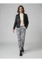 Italian Model Elastic Waist Double Gray Camouflage Trousers - 2