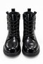 Gleam Metal Buckle Lace-Up and Zipper Casual Women's Boots - 3