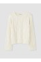 Alita City Ecru Hair Weave Women's Knitwear Sweater with a Difference - 5