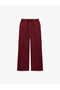 Cotton Loose Fit Denim Trousers with Snap Buttons and Tie Waist - Loose Fit Jeans - 5