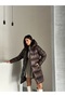 Women's Gel Filled Waterproof Hooded Zipper Long Inflatable Coat 27001