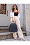 Women's Washable Soft Leather Large Size Luxury Design Backpack Size: 35 X 31 cm Shopper - 3