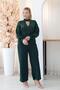 Plus Size Sequin Embroidered Evening Dress Jumpsuit - 4