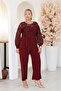 Plus Size Lace Detailed Evening Dress Jumpsuit - 4