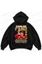 Carlos Sainz F1 Printed Black Oversize Boxy Hoodie Sweatshirt