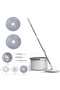 360° Flat Spin Mop with Bucket – Durable Design, Adjustable Handle, Microfiber Pad-2.5L