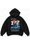 Kimi Antonelli F1 Printed Black Oversize Boxy Hoodie Sweatshirt