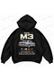 Bmw M3 E30 Graphic Printed Oversize Boxy Hooded Sweatshirt